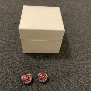 Original Pandora Red & Pink Hearts Charm 2pc